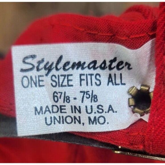 VTG Firestone Leader In The Field Strapback Hat Cap Red Black Tractors Farm USA - Picture 11 of 11